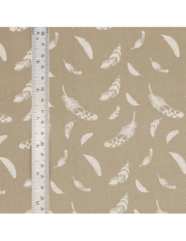 Fancy cotton poplin fabric - Pebble feather
