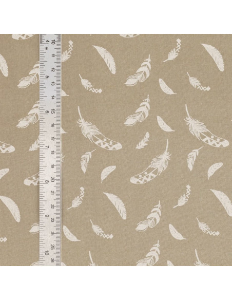 Fancy cotton poplin fabric - Pebble feather