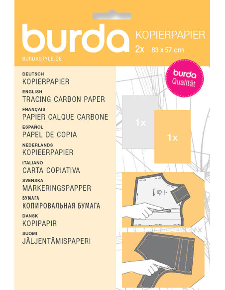 Burda carbon tracing paper - Yellow and White