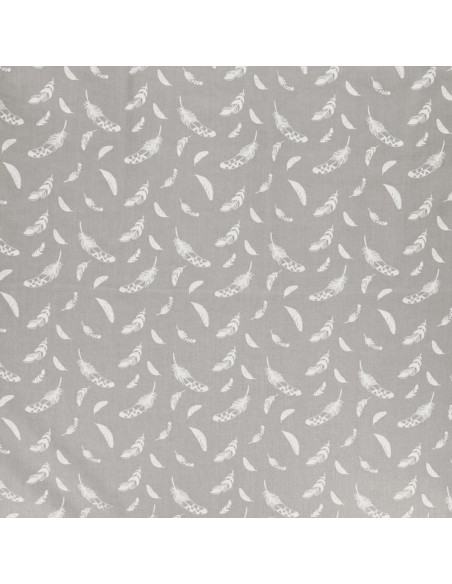 Fancy cotton poplin fabric - Gray feather
