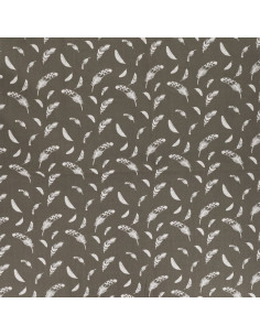 Fancy cotton poplin fabric - Taupe feather 2