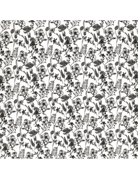 Fancy cotton poplin fabric - Nadine black