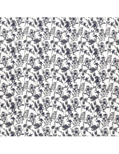 Fancy cotton poplin fabric - Nadine indigo 2