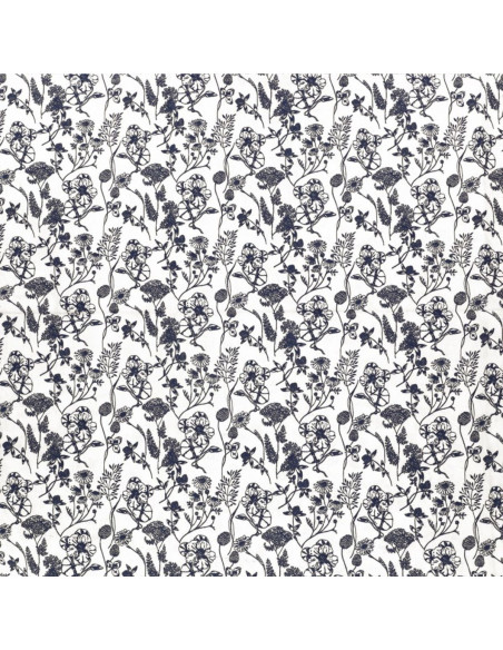 Fancy cotton poplin fabric - Nadine indigo