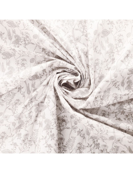 Fancy cotton poplin fabric - Nadine gray