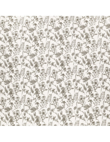 Fancy cotton poplin fabric - Nadine taupe