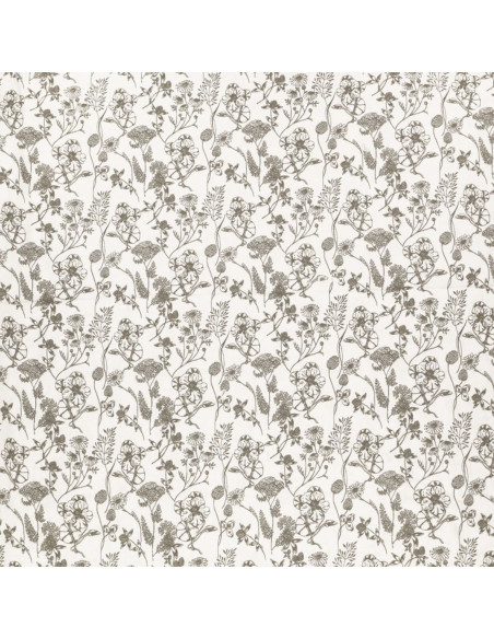 Fancy cotton poplin fabric - Nadine taupe