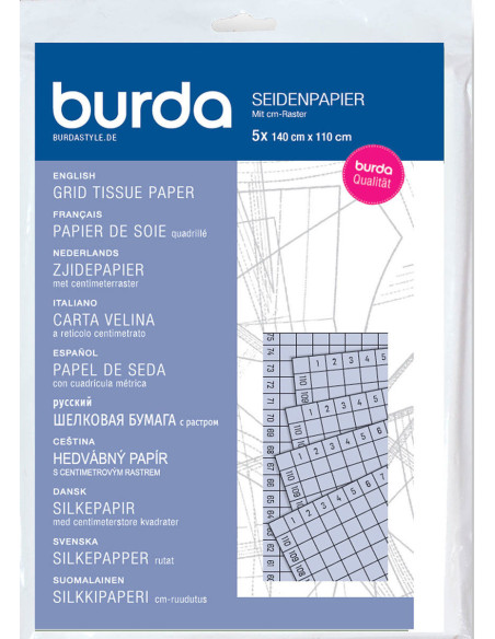 Burda grid tissue paper