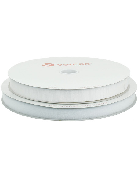 VELCRO® Brand sew-on white 25 mm wide roll of 25 meters