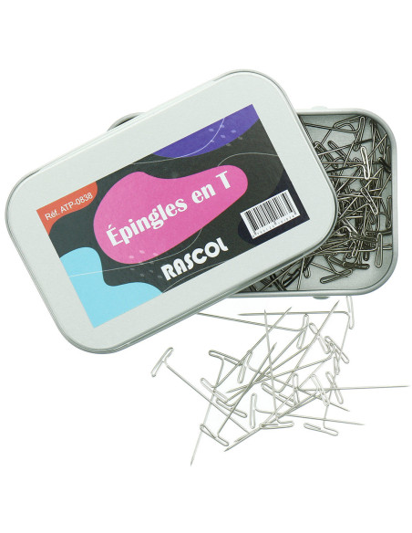 Box of 150 T-shaped knitting pins Rascol