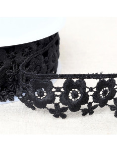 Floral Guipure - Black