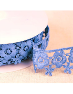 Floral guipure - Lavender blue