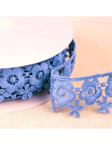 Floral guipure - Lavender blue