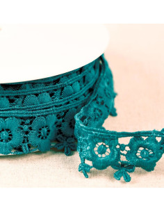 Floral guipure - Teal