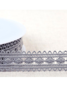 Diamond guipure - Medium gray