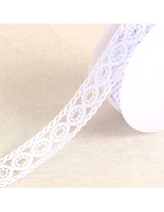 Guipure circle - White