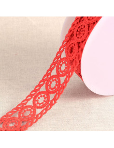 Guipure circle - Red