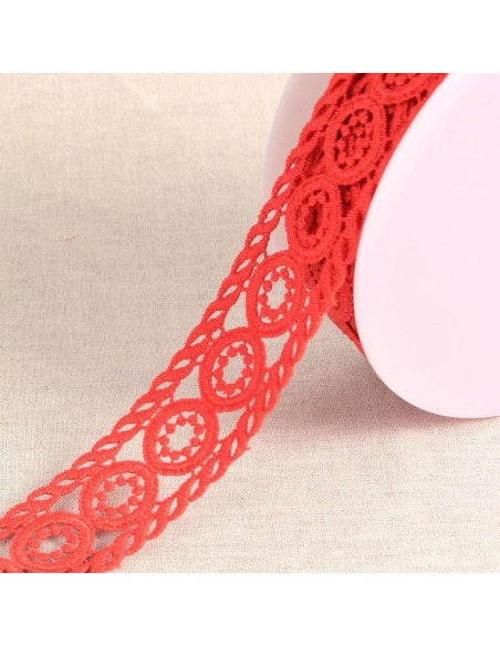 Guipure circle - Red