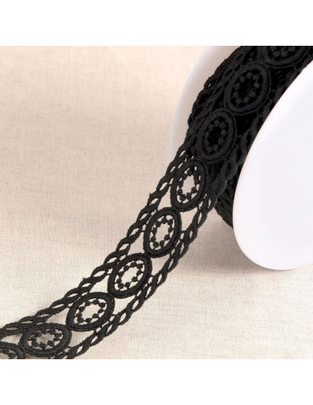 Guipure circle - Black
