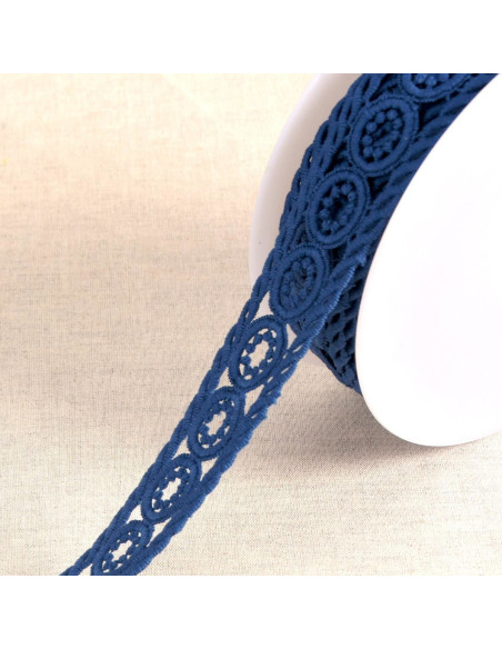 Navy blue guipure circle