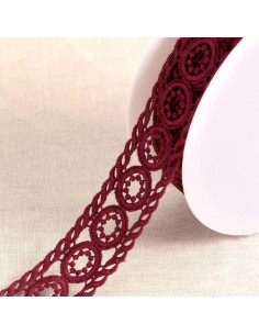 Guipure circle - Plum