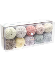 Box of 10 balls of Ricorumi Nilli Nilli Pastel yarn