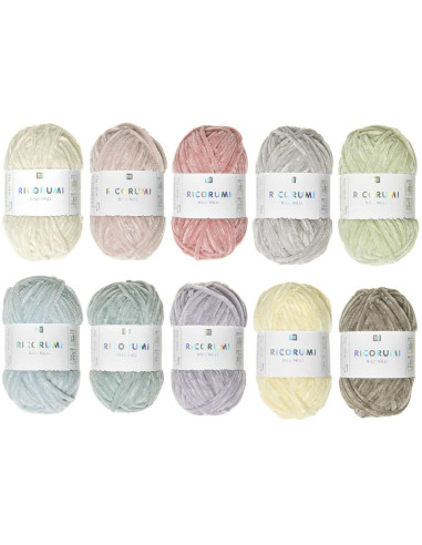 Box of 10 balls of Ricorumi Nilli Nilli Pastel yarn