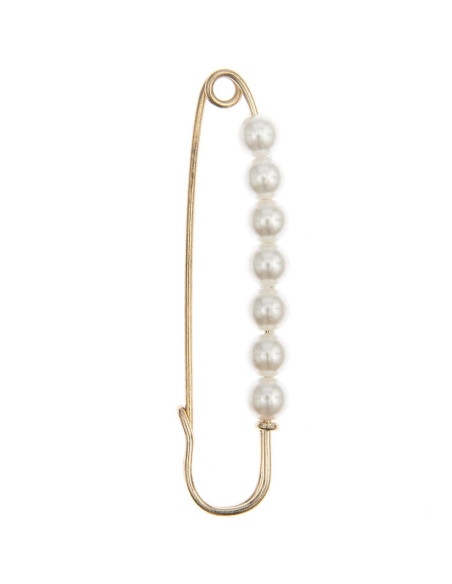 76 mm kilt pin - Gold with beads