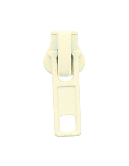 6 mm synthetic closure slider - Ecru