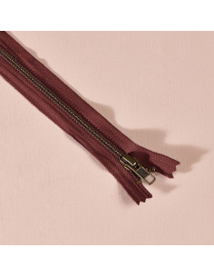 Metal zipper Rust 30 cm - Atelier Brunette