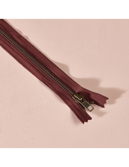 Metal zipper Rust 30 cm - Atelier Brunette