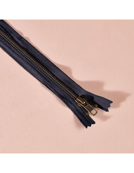 Metal zipper Night 30 cm - Atelier Brunette