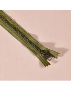 Matcha Leaf Metal Zipper 30 cm - Atelier Brunette
