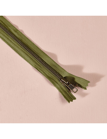 Matcha Leaf Metal Zipper 30 cm - Atelier Brunette