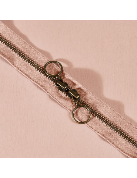 Maple 60 cm Brass Double Slider Zipper - Atelier Brunette