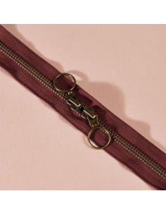 Rust Brass Double Slider Zipper 60 cm - Atelier Brunette