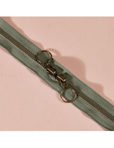 Cedar 60 cm double slider brass zipper - Atelier Brunette