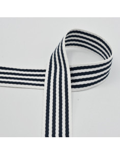 Striped strap for bag - Navy blue