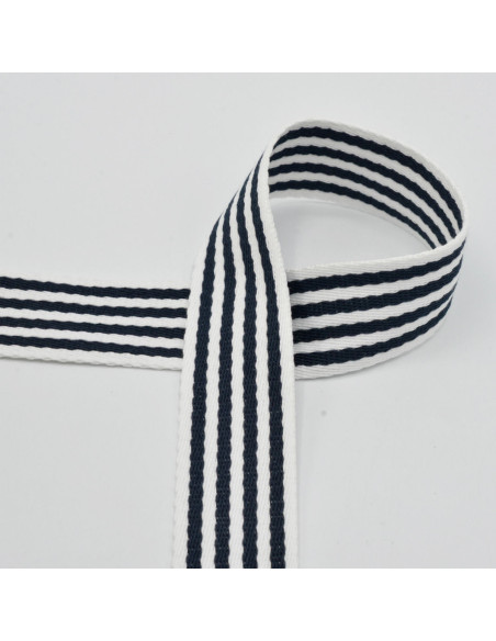 Striped strap for bag - Navy blue