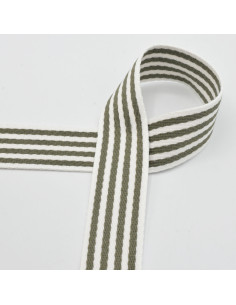 Striped strap for bag - Khaki