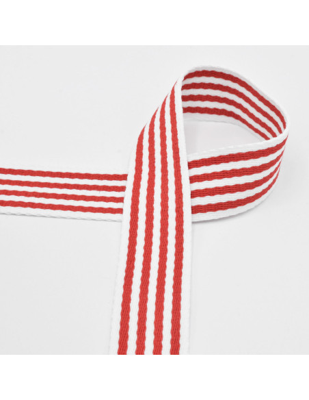 Striped strap for bag - Red