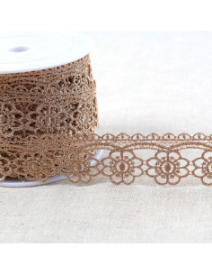 Metallic daisy guipure - Rose gold