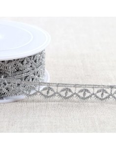 Metallic guipure eye - Silver
