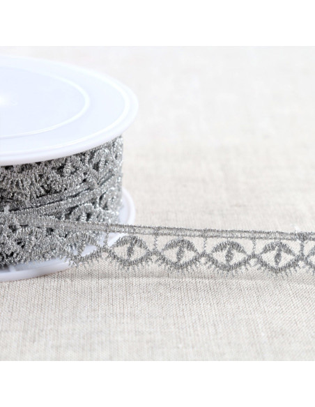 Metallic guipure eye - Silver