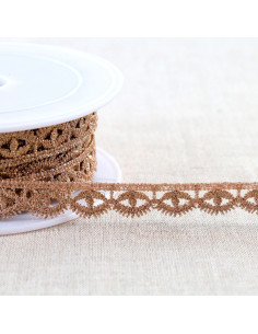 Metallic guipure eye - Rose gold
