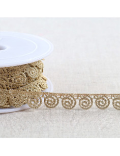 Metallic Spiral Guipure - Gold