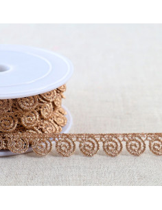 Metallic spiral guipure - Rose gold