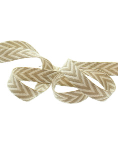 Chevron pattern - Beige and natural