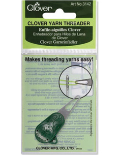 Needle threader for knitting yarn Clover