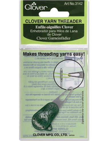 Needle threader for knitting yarn Clover